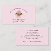 カップケーキベーカリーパティシシェフビジネスカード 名刺 (正面/裏面)