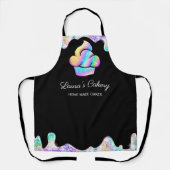 カップケーキベーカリーパティシシェフホログラフィックドリップエプロン エプロン (正面)