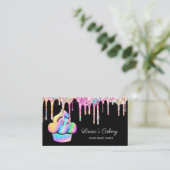 カップケーキベーカリーパティシシェフホログラフィックビジネスCa 名刺 (スタンド正面)