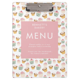 カップケーキベーカリービジネスメニュー クリップボード