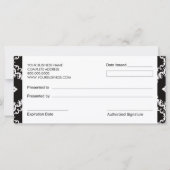 カップケーキベーカリーブティックスタイル商品券 (裏面)