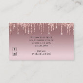 カップケーキベーカリーベイカーバラ金ゴールドグリッタードリップ 名刺 (裏面)