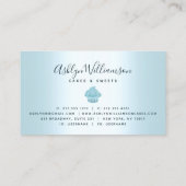 カップケーキベーカリーペストリーシェフグリッタードリップスターコイズ 名刺 (裏面)