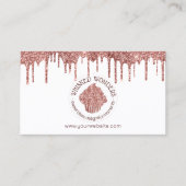 カップケーキベーカリーペストリーシェフグリッタードリップスバラ金ゴールド 名刺 (正面)