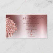 カップケーキベーカリーペストリーシェフグリッタードリップスバラ金ゴールド 名刺 (裏面)