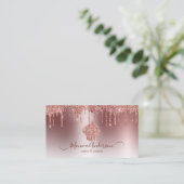 カップケーキベーカリーペストリーシェフグリッタードリップスバラ金ゴールド 名刺 (スタンド正面)