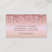 カップケーキベーカリーペストリーシェフグリッタードリップスバラ金ゴールド 名刺 (裏面)