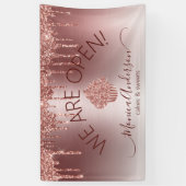 カップケーキベーカリーペストリーシェフグリッタードリップスバラ金ゴールド 横断幕 (縦)