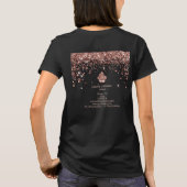 カップケーキベーカリーペストリーシェフグリッタードリップスバラ金ゴールド Tシャツ (裏面)