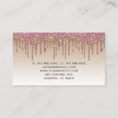 カップケーキベーカリーペストリーシェフグリッタードリップ 名刺 (裏面)