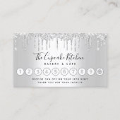 カップケーキベーカリーペストリーシェフシルバーグリッタードリップ ロイヤリティカード (正面)