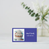 カップケーキベーカリーペストリーシェフスノーフレーク 名刺 (スタンド正面)