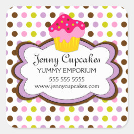 カップケーキベーカリーボックスシール スクエアシール