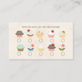 カップケーキベーカリーロイヤリティカード 名刺 (正面)