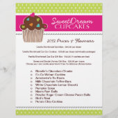 カップケーキベーカリー価格表フライヤー チラシ (正面)