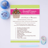 カップケーキベーカリー価格表フライヤー チラシ (シングル)