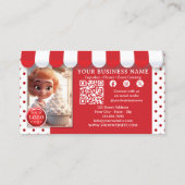 カップケーキベーカリー又はアイスクリームパーラー 名刺 (裏面)