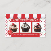 カップケーキベーカリー又はアイスクリームパーラー 名刺 (正面)