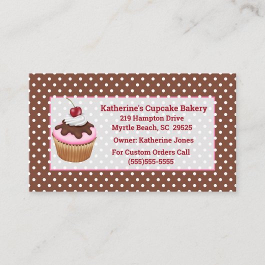 カップケーキベーカリー名刺 名刺 (正面)