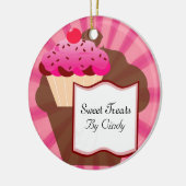 カップケーキベーカリー名 セラミックオーナメント (左)
