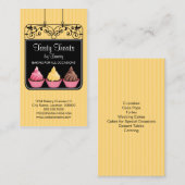 カップケーキベーカリー店の看板 名刺 (正面/裏面)