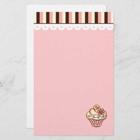 カップケーキベーカリー文具 便箋 (正面/裏面)