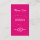 カップケーキベーカリー 名刺 (裏面)