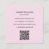 カップケーキベーカリー | Baker Chefケータリングまたはコード スクエア名刺 (裏面)