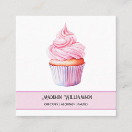 カップケーキベーカリー | Baker Chefケータリングまたはコード スクエア名刺