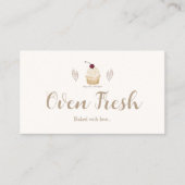 カップケーキベーカーベーカリーシェフケータリングドーンピンク ロイヤリティカード (正面)