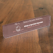 カップケーキベーカーベーカリーシェフケータリングビジネス デスクネームプレート (側面)