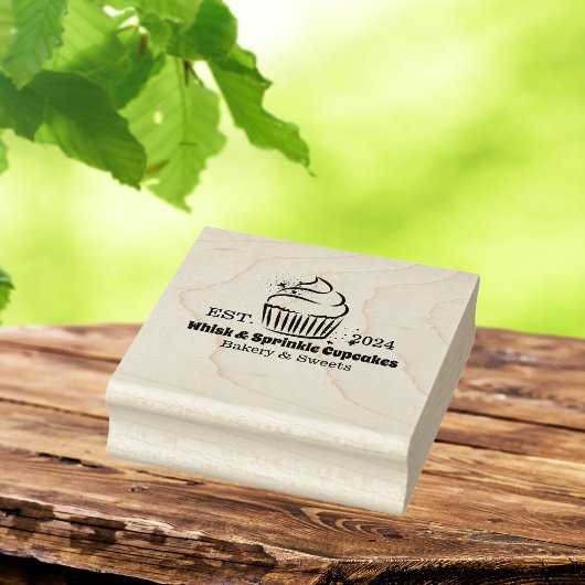 カップケーキベーカーベーカリーシェフケータリングビジネス ラバースタンプ