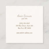 カップケーキベーカーベーカリーシェフケータリング スクエア名刺 (裏面)