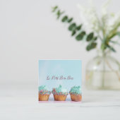 カップケーキベーカーベーカリーパティシシェフケータリング スクエア名刺 (スタンド正面)