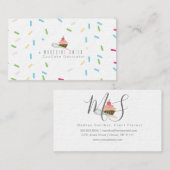 カップケーキベーキングケーキデコレーターふりかけ 名刺 (正面/裏面)