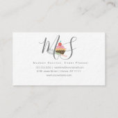 カップケーキベーキングケーキデコレーターふりかけ 名刺 (裏面)