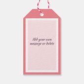 カップケーキベーキングパターンピンク ギフトタグ (裏面)