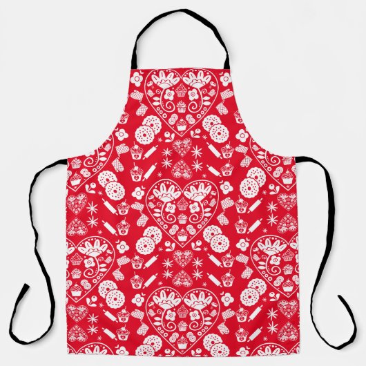 カップケーキベーキングフォークアート エプロン (正面)