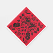 カップケーキベーキングフォークアート スタンダードランチョンナプキン (角)