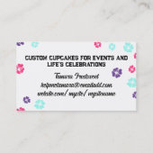 カップケーキベーキングベーカリーのパティシエ焼いたグッズ 名刺 (裏面)