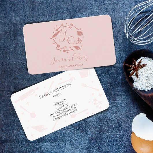 カップケーキベーキング工具器具ウィスクモノグラム 名刺