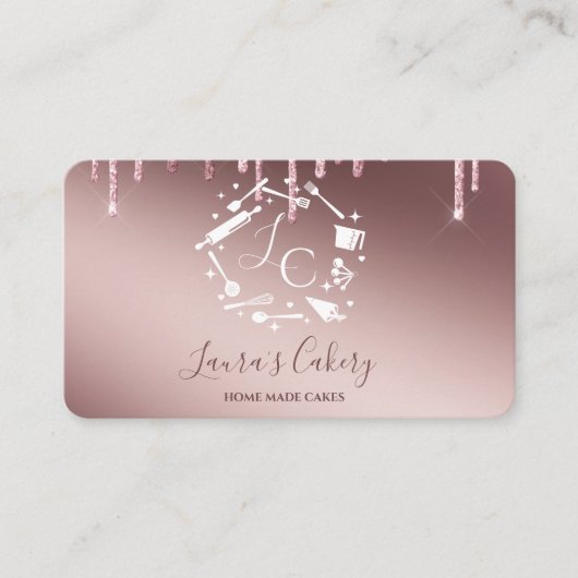 カップケーキベーキング工具器具ウィスクモノグラム 名刺 (正面)