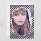 カップケーキベーキング誕生日パーティー追加の写真の招待 招待状 (裏面)