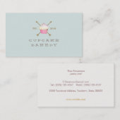 カップケーキペストリーシンプルシェフのお洒落 名刺 (正面/裏面)