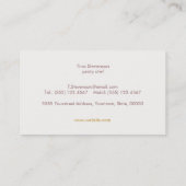 カップケーキペストリーシンプルシェフのお洒落 名刺 (裏面)