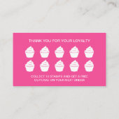 カップケーキペストリーベーカリーロイヤリティパンチカードテンプレート 名刺 (裏面)