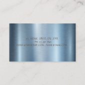 カップケーキマカロングリッタードリップスブルーメタリック 名刺 (裏面)