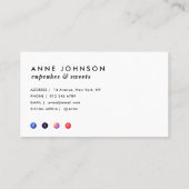 カップケーキモダンスイーツベーカリー名刺 名刺 (裏面)