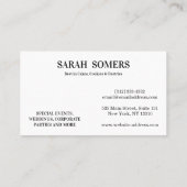 カップケーキモダンロゴベーカリーシェフケータリング 名刺 (裏面)