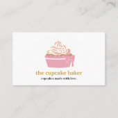 カップケーキモダンロゴベーカリーシェフケータリング 名刺 (正面)
